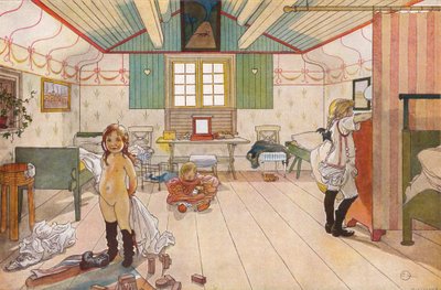 In the Bedroom of the Little Girls by Carl Larsson
